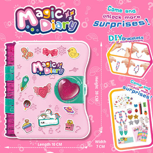 Cahier magique pour filles accessoires de fabrication de bijoux secrets autocollant fait main dessin animé multi beauté décoration livre magique pour enfants cadeau - Product Image 2