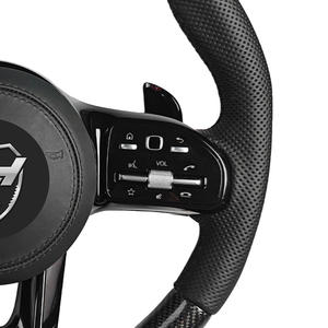 Volant noir en fibre de carbone perforé pour Mercedes Benz C GLC E S CLS <span class=keywords><strong>AMG</strong></span> ZC-809-T2-F - Product Image 5