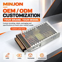 Alimentation à découpage AC/DC IP20 pour intérieur, 400W, 12V/24V, sortie unique pour bande LED, enseignes lumineuses et caissons lumineux