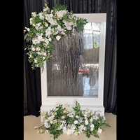 Décorations de mariage, panneau de bienvenue pour événements, cascade décorative, fontaine d'eau en verre trempé, écran d'eau LED