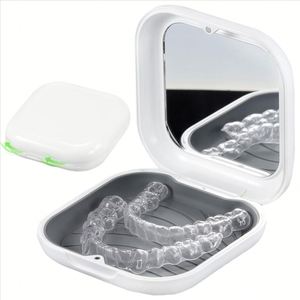 Estuche Personalizado para Retenedor de Ortodoncia con Logotipo y Espejo, Caja Promocional para Guardar Aparatos Dentales, Regalo para el Cuidado Bucal - Product Image 1