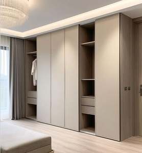 Armoire de chambre à coucher en bois moderne de luxe avec dressing et placard pour utilisation dans les hôtels et les salles à manger - Product Image 3