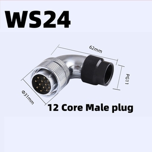 Conector de Aviación WS24 Serie TC/ZG |   Conector Rectangular Macho y Hembra |   Conector de Cable con Prensaestopas para Cableado de Mangueras Plásticas - Product Image 5