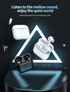 J7 V5.2 Earbud TWS nirkabel <span class=keywords><strong>Bluetooth</strong></span>, Earphone panggilan olahraga Game tahan air Stereo HiFi dengan peredam bising ENC + ANC - Product Image 4