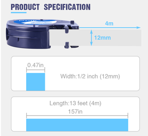 <span class=keywords><strong>Dymo</strong></span>-Cinta de etiquetas para impresora <span class=keywords><strong>DYMO</strong></span>, negra, usada, transparente, para LH-100, precio al por mayor, 16952 - Product Image 4