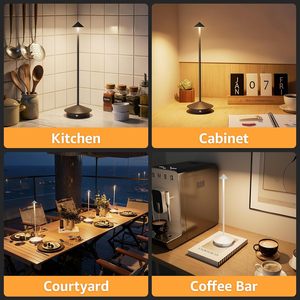 Lámparas de Escritorio LED Inalámbricas de Diseño Creativo, Recargables, con Atenuación Táctil, Luces Modernas para Bares y Restaurantes, Lámpara de Mesa - Product Image 4