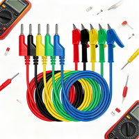 JIALUN Test Leads Cable with Alligator Clip 4MM Stackable Banana Plug for Power Electrical Testing