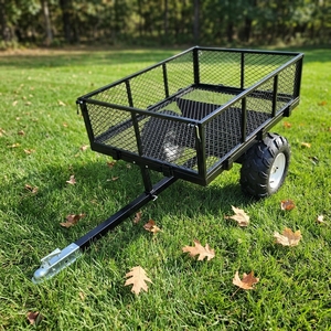 Remolque Utilitario <span class=keywords><strong>para</strong></span> Jardín y ATV, <span class=keywords><strong>de</strong></span> Alta Resistencia, con Estructura <span class=keywords><strong>de</strong></span> Acero con Recubrimiento en Polvo, Plataforma Plana, <span class=keywords><strong>para</strong></span> Remolcar Motocicletas y ATVs, con Rieles Extraíbles - Product Image 1