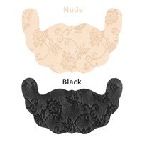Cache-tétons en silicone adhésifs invisibles jetables imperméables pour femmes, en tissu, couleur chair et noir