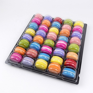 Hot bán món tráng miệng nhựa hiển thị container 40 lỗ Macaron Cookie Pet nhựa vỉ khay bao bì hộp - Product Image 2