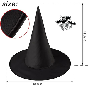 <span class=keywords><strong>Halloween</strong></span> Hat Bán Buôn Phù Thủy Hat Treo Trang Trí Nổi Top Hat Với Sợi Dây Thừng Set Cho Người Lớn Trẻ Em - Product Image 2