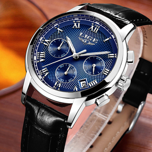 <span class=keywords><strong>Reloj</strong></span> Deportivo de Moda para Hombre <span class=keywords><strong>LIGE</strong></span>, Marca Superior <span class=keywords><strong>2022</strong></span>, <span class=keywords><strong>Reloj</strong></span> de Cuarzo Dorado, <span class=keywords><strong>Reloj</strong></span> de Pulsera de Cuero Impermeable para Hombre, Relogio Masculino - Product Image 3