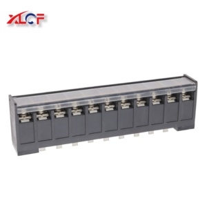 Bloc de bornes à barrière en laiton XLCF <span class=keywords><strong>BHY</strong></span> 8-XX-14.5-02-C à 7 pôles, espacement de 14,5 mm, pour fils de plus de 30 AWG, 40 A, vis en acier, couple de serrage de 20 Lbf-in - Product Image 2