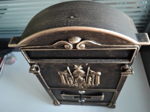 <span class=keywords><strong>Vintage</strong></span> tallado Villa Manor al aire libre Absolutamente hermoso buzón de correo de gran capacidad montado en la pared - Product Image 4