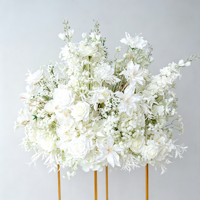 Bouquet de fleurs de mariage personnalisé selon photo, décoration de table, roses multicolores, gypsophile, delphinium, design professionnel sur mesure