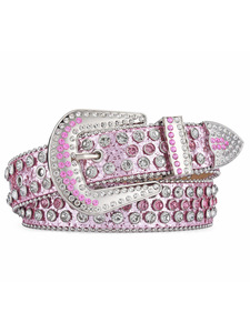 Designer Bb Simon Rivet Strass Sequin Hommes Casual Business <span class=keywords><strong>Ceinture</strong></span> À La Mode Acrylique Diamant Dames Boucle Style <span class=keywords><strong>Ceinture</strong></span> En Cuir - Product Image 6