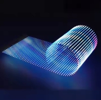 Fournisseur OEM Haute Transparence Adhésif Led Affichage P40 P30 P20 P16 240*1000mm Fenêtre En Verre Mur Vidéo Led Écran Flexible