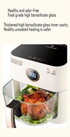 Friteuse à air multifonctionnelle entièrement automatique à chauffage rapide de 4 L, four électrique sans huile de 1200 W, utilisation domestique, acier inoxydable