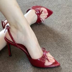 Sandalias de Verano Elegantes y Duraderas con Punta Abierta y Lazo, Tacón de Aguja Transpirable y Ligero de 8 cm - Product Image 3