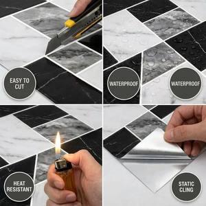 Carreaux effet ombre encre-peinture en gros 30x30cm |   Décoration murale pour <span class=keywords><strong>cuisine</strong></span> et salle de bain, échantillon gratuit et emballage personnalisé disponible - Product Image 3