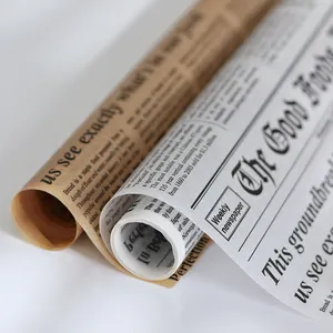 Papel de regalo antiadherente ecológico de 30cm x 10m, rollo de papel de pergamino de silicona, papel de pergamino impreso
