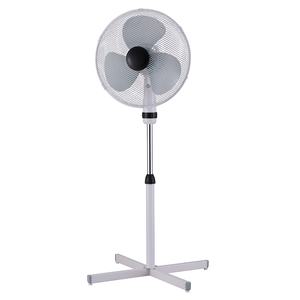 16 pulgadas 3pp cuchillas indio moderno ac dc silencioso jaula de plástico ventilador de pie con 4 agujeros redondo base - Product Image 1