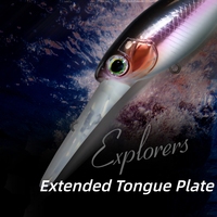 Nouvelle leurre de pêche Minnow à baleine longue de 50mm (3.8g), 58mm (6g), 70mm (10g) pour plongée profonde, leurre dur à coulée lente, shad, jerkbait suspendu, crankbait
