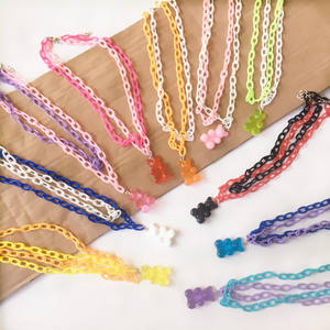 Women Girls Punk Hip Hop Resin <strong>Gummy</strong> <strong>Bear</strong> <strong>Necklaces</strong> Colorful Acrylic Link Chain With Cute Jelly <strong>Bear</strong> Charms Layer <strong>Necklaces</strong> - Product Image 2