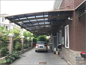 Kanopi Mobil Lipat Atap Datar dari Paduan Aluminium - Rangka Berlapis Bubuk Tahan Lama & Tahan Air & Layar Berlapis UV, Tempat Berteduh Mobil Tunggal Portabel - Product Image 6