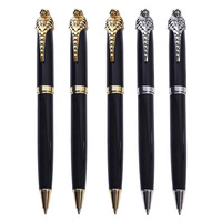 Nouveau stylo bille créatif à tête d'aigle en relief, personnalisable avec logo, pour bureau, papeterie rotative, cadeau, animal, encre dorée et argentée