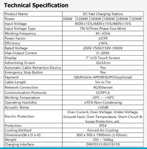 120-400kw वाणिज्यिक dc v फास्ट एंड चार्जर इलेक्ट्रिक चार्जिंग स्टेशन विज्ञापन डिस्प्ले के साथ - Product Image 6