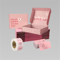 Boîtes d'expédition roses avec logo personnalisé pour petites entreprises Petites boîtes en carton ondulé pour emballage Boîtes cadeaux