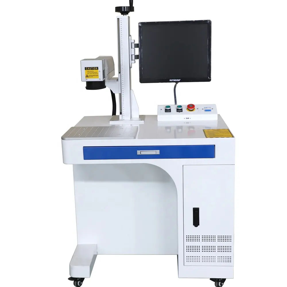 High Quality Laser Mode Metal Marking Engraving Machine with Wooden Case