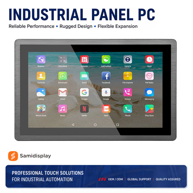 15 Inch IP65 High Brightness DC12V Input Capacitive Touch Screen Panel Mount Industrial All In One Monitor Computer