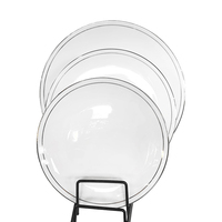 Ensemble d'assiettes et de bols en porcelaine à bordure dorée au design moderne pour la maison ou l'hôtel, fourniture en usine, ensembles de vaisselle en gros