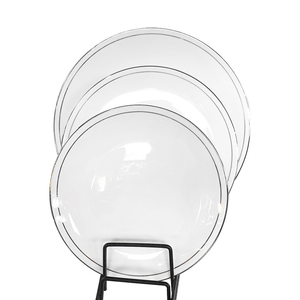 Ensemble d'assiettes et de bols en <span class=keywords><strong>porcelaine</strong></span> à bordure dorée au design moderne pour la maison <span class=keywords><strong>ou</strong></span> l'hôtel, fourniture en usine, ensembles de vaisselle en gros - Product Image 5