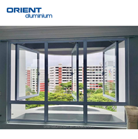 Fenêtres en verre de style moderne pour les maisons Fenêtre en aluminium à double vitrage Fenêtre coulissante en aluminium de conception simple