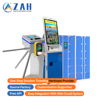Kiosque de distribution de cartes en libre-service pour centres de villégiature, compatible NFC, RFID, code QR, remplacement de cartes perdues, système de billetterie 24h/24 sans surveillance