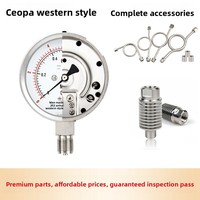 Stainless Steel Shock-Resistant Safety Pressure Gauge YBQH(N) Diaphragm Dual-Range (-0.160 MPa) Explosion-Proof Customizable