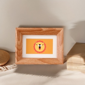 Mini 1PC <span class=keywords><strong>Antique</strong></span> sáng tạo UV in <span class=keywords><strong>MDF</strong></span> khung ảnh rỗng cho bé 3 "trẻ em trang trí nội thất - Product Image 3