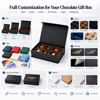 Boîte cadeau en carton rigide de qualité supérieure avec fermeture magnétique, personnalisée, de qualité alimentaire, pour macarons au chocolat, avec insert.