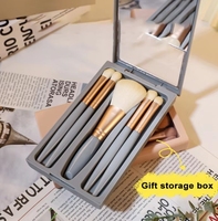 Ensemble de pinceaux de maquillage miniatures roses à étiquette privée, très vendus, taille voyage, outils cosmétiques professionnels doux, logo personnalisé OEM