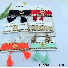 Bracciale in pelle da donna con chiusura magnetica facile da indossare perline in acciaio inossidabile di forma piatta da 6mm per feste o per uso Casual - Product Image 1