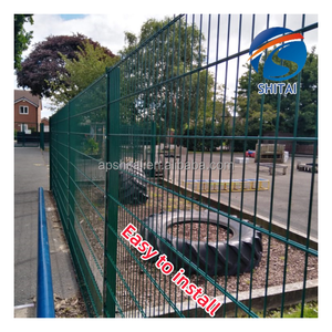 รั้วลวดตาข่ายสองชั้นแบบเชื่อมเคลือบด้วยผงสำหรับสนามรั้ว656ลายตารางคู่868แนวนอนสองชั้นสวยงาม - Product Image 4