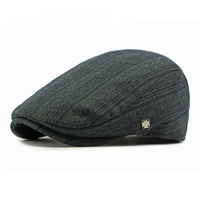 Venta al por mayor invierno Vintage Unisex boina nuevo modelo versátil hombres artístico Retro forrado cálido gorra de béisbol británico Casual al aire libre