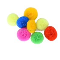 Éponge en nylon en forme de boule pour le nettoyage de la cuisine, tampon à récurer et à frotter