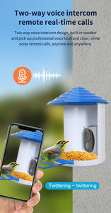 Caméra d'abreuvoir à oiseaux solaire haut de gamme avec identification des espèces d'oiseaux par IA et vision nocturne infrarouge pour abreuvoir à oiseaux de jardin - Product Image 3