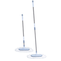 Balai de lavage de voiture multifonctionnel à long manche en microfibre, brosse de détaillage souple extensible légère bleu-blanc pour VR/camions/voitures