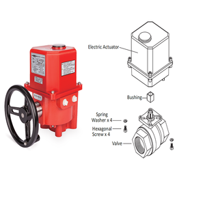 วาล์วบอลวาล์วผีเสื้อมอเตอร์ไฟฟ้าทำจากอะลูมิเนียมฝาปิดอลูมิเนียมไม่มีฝาปิดวาล์วทำจากสเตนเลสสตีล - Product Image 6