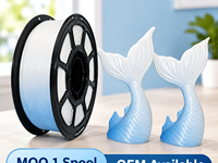 Filament PLA photochromique Yiqiu3D 1,75 mm, changement de couleur UV bleu, violet, rouge, pour imprimante 3D Bambu Lab